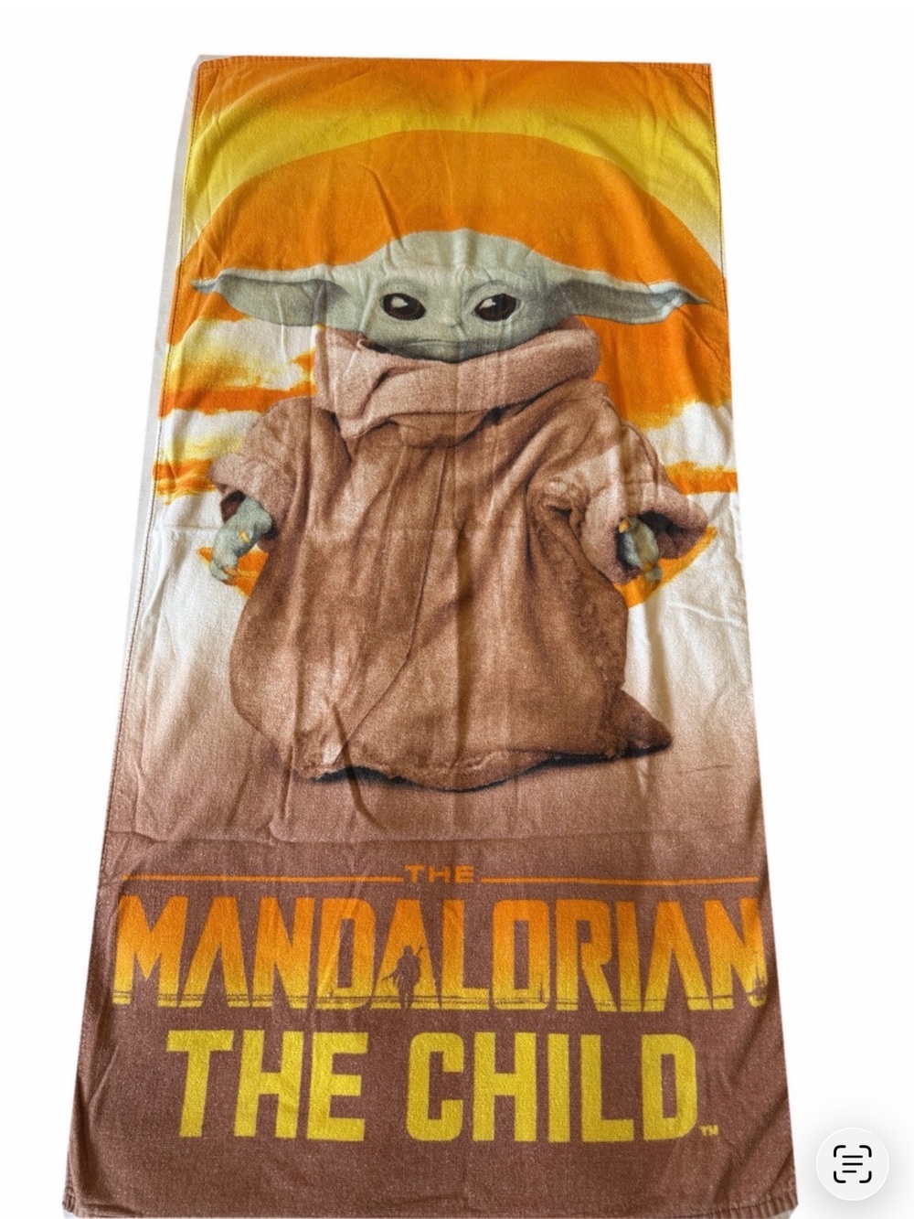 Star Wars The Mandalorian The Child Beach Towel - Green, Brown, Orange, Yellow